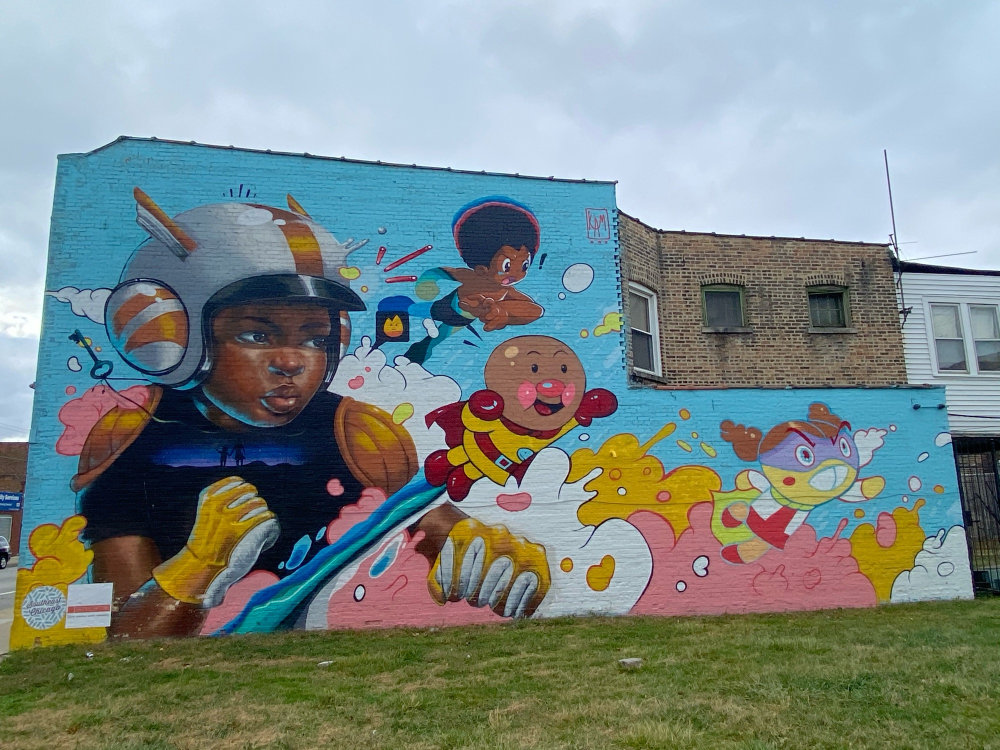 mural in Chicago by artist Kayla Mahaffey.