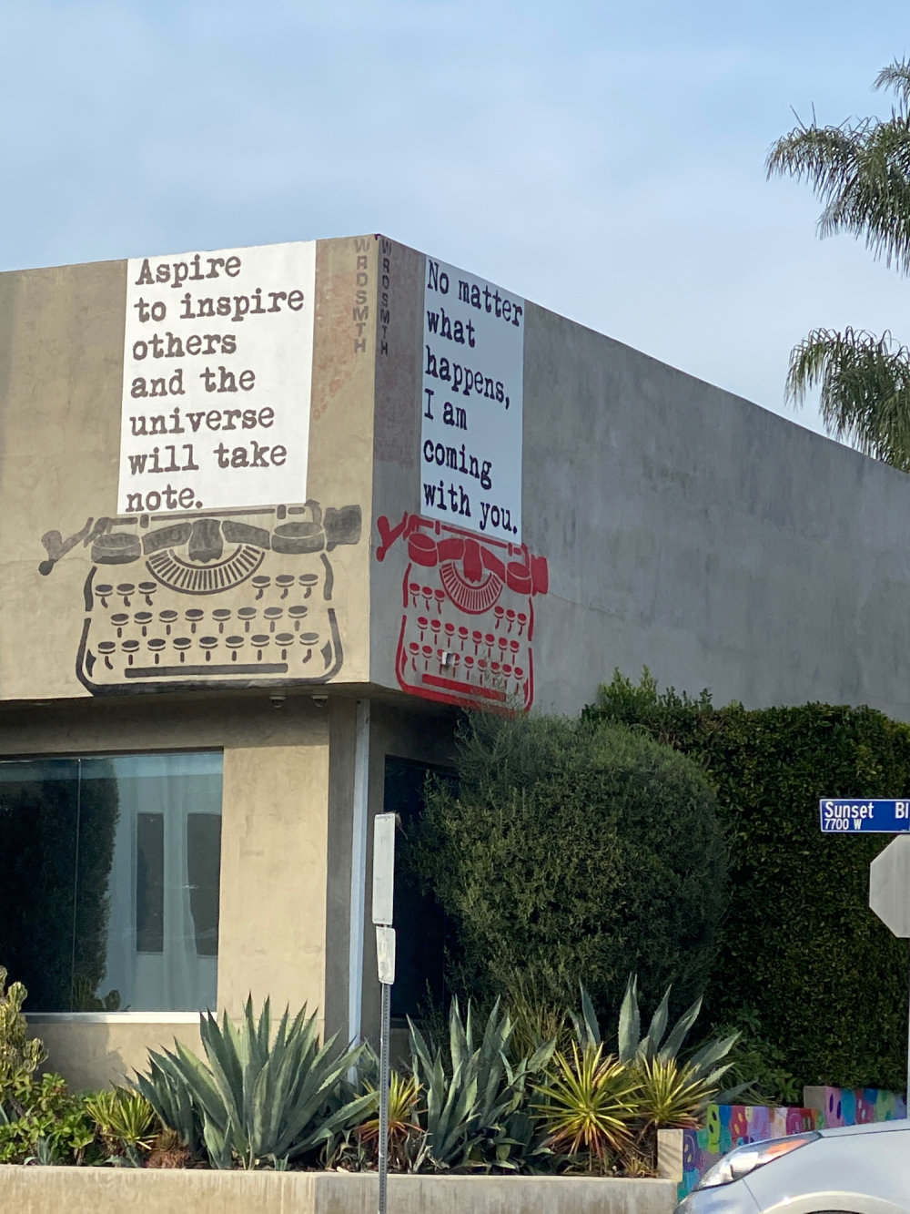 mural in Los Angeles by artist WRDSMTH.