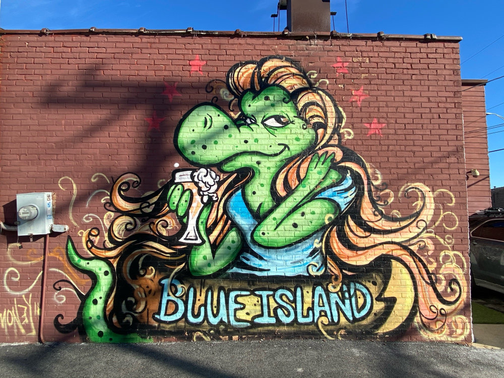 mural in Blue Island by artist TMoney DeLarue.