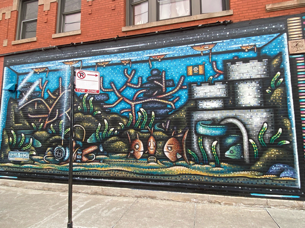 mural in Chicago by artist Sick Fisher.