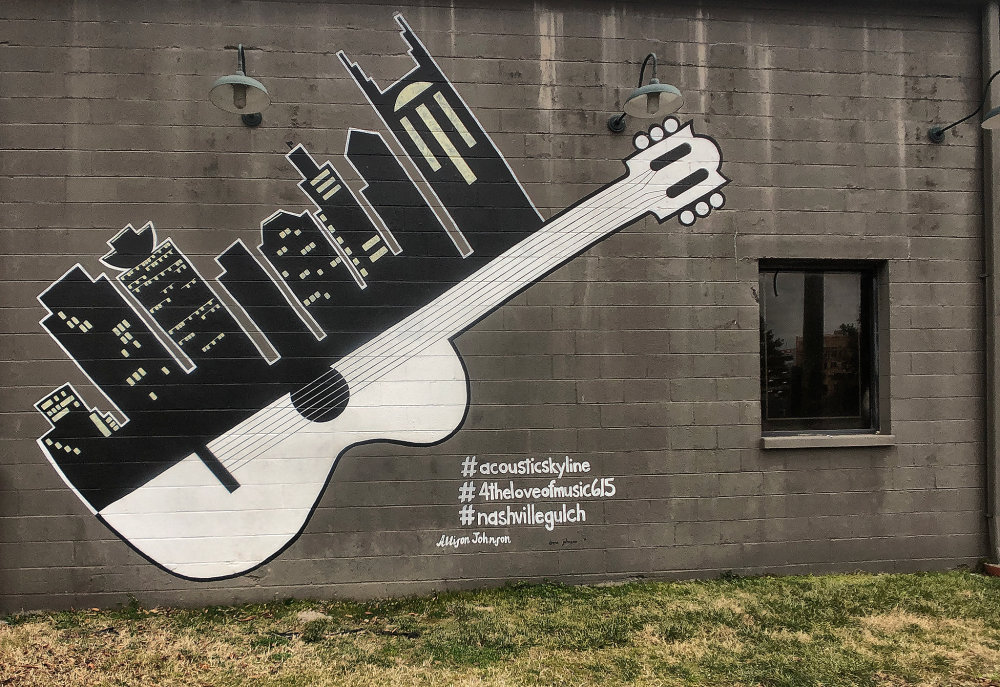 mural in Nashville by artist Allison Johnson. Tagged: music