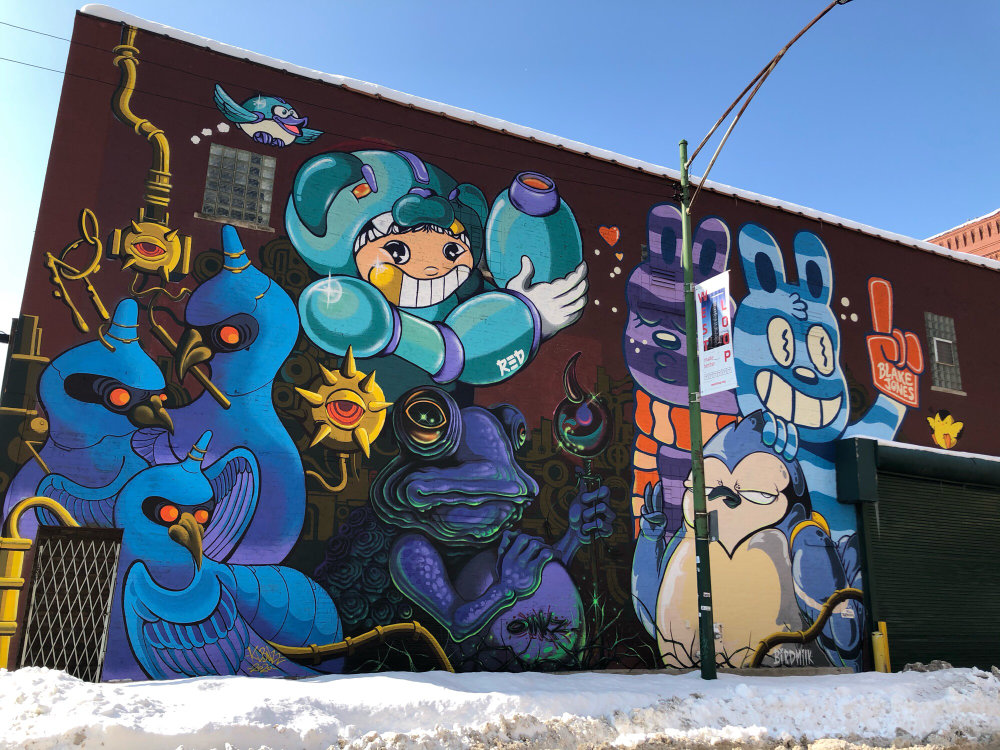 mural in Chicago by artist Reddor Santiago.