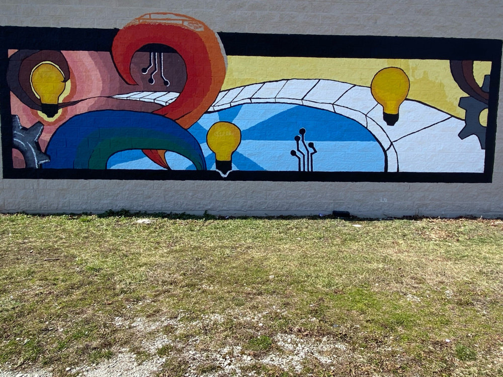 mural in Maywood by artist unknown.