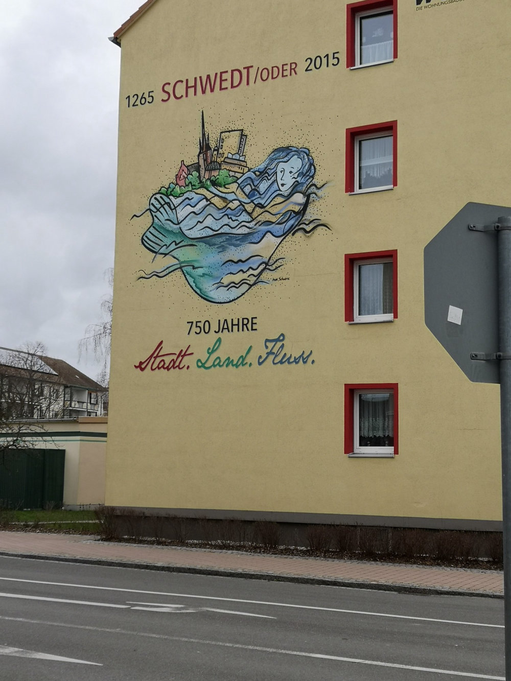 mural in Schwedt/Oder by artist unknown.
