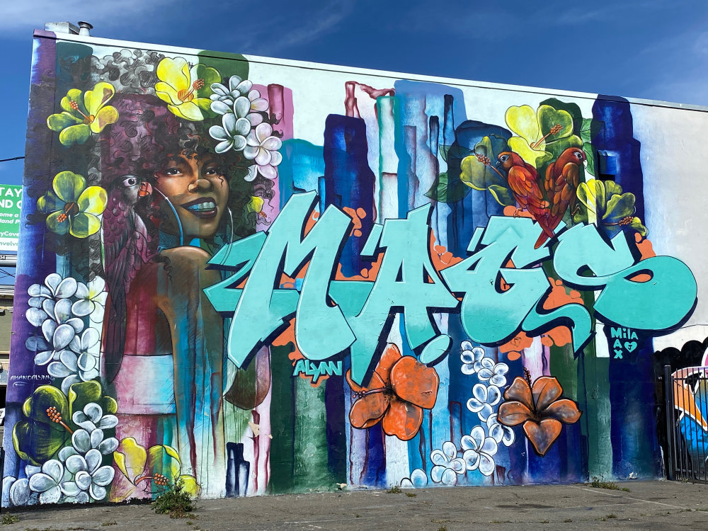 mural in Oakland by artist Alynn Mags.