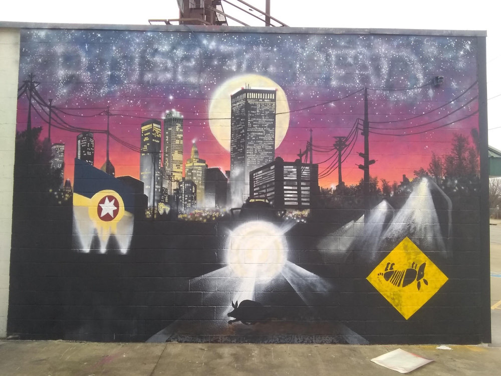 mural in Tulsa by artist unknown.