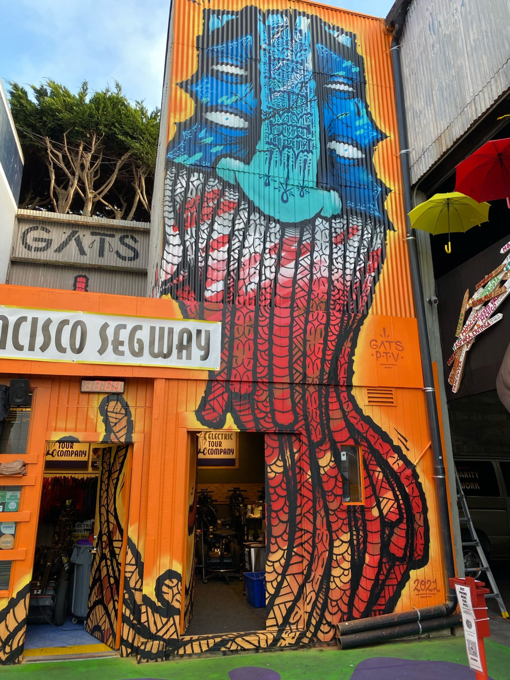 mural in San Francisco by artist GATS PTV.
