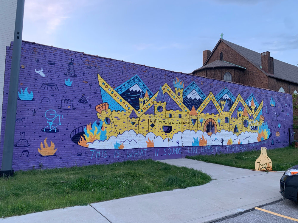 mural in Cleveland by artist The Bubble Process.