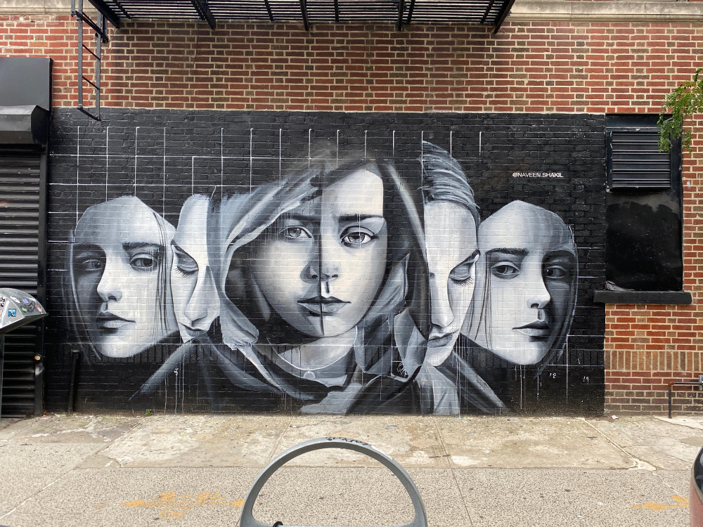mural in Brooklyn by artist Naveen Shakil.