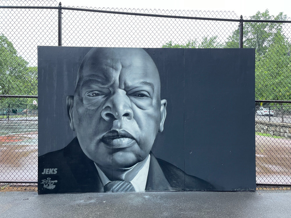 mural in Brookline by artist Jeks.