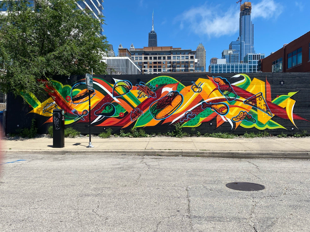 mural in Chicago by artist Miguel Del Real.