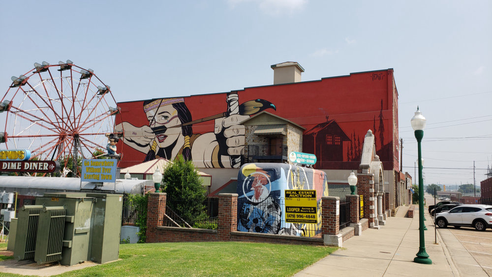 mural in Fort Smith by artist DFace.