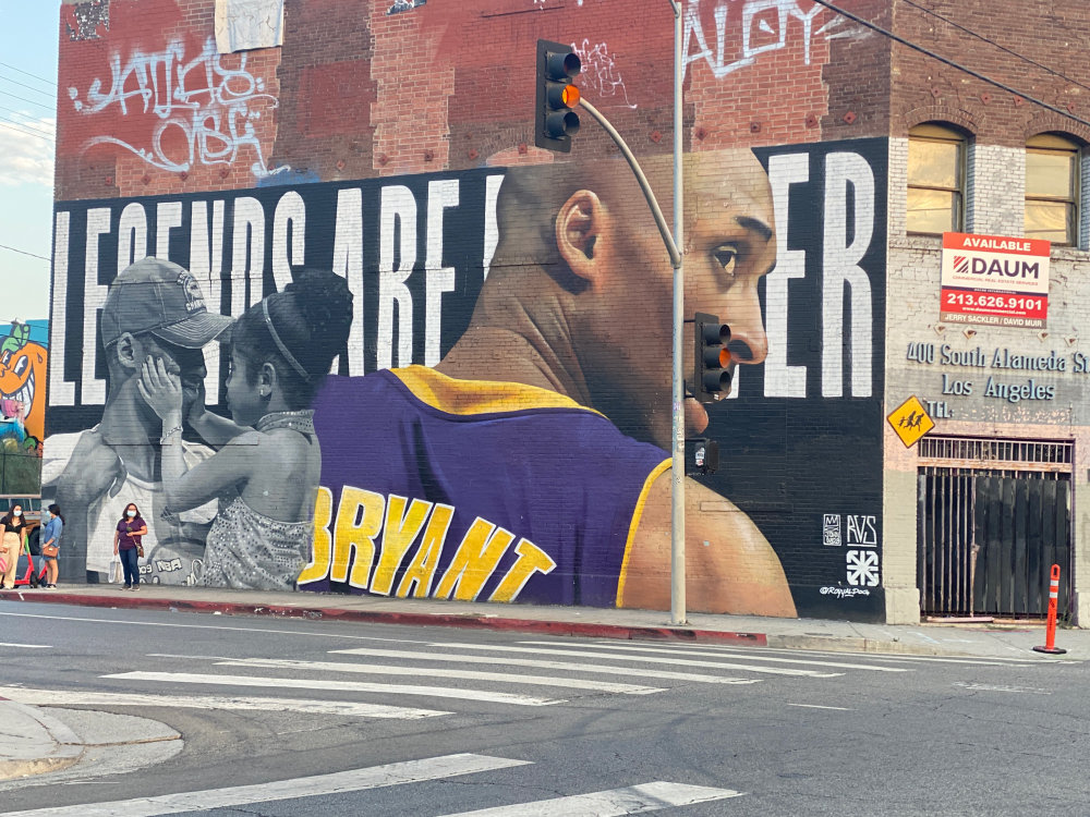 mural in Los Angeles by artist Royyal Dog. Tagged: Kobe Bryant