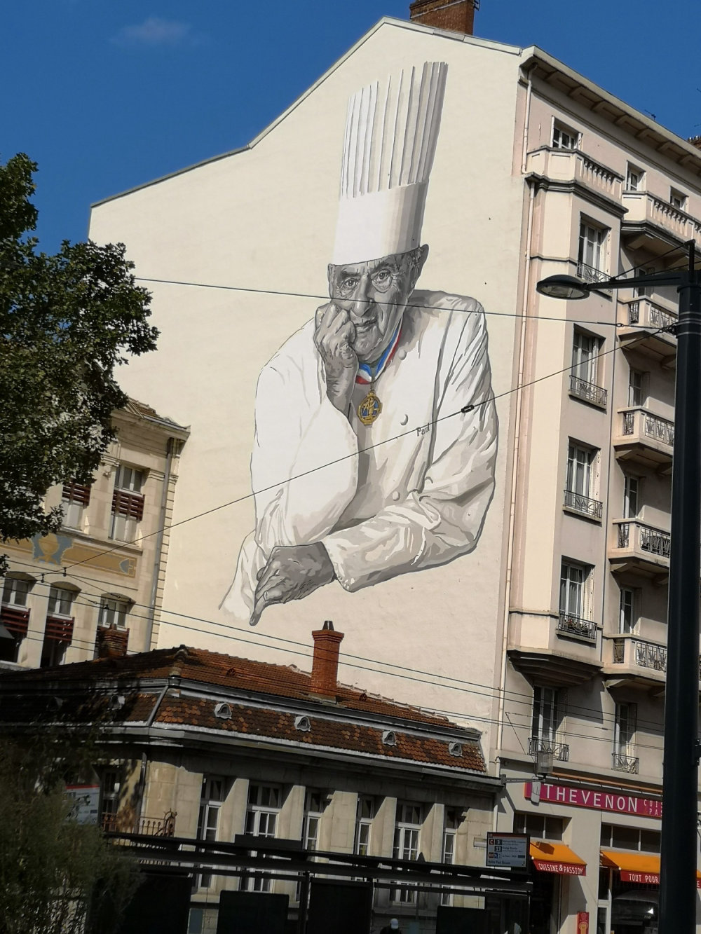 mural in Lyon by artist unknown. Tagged: Paul Bocuse