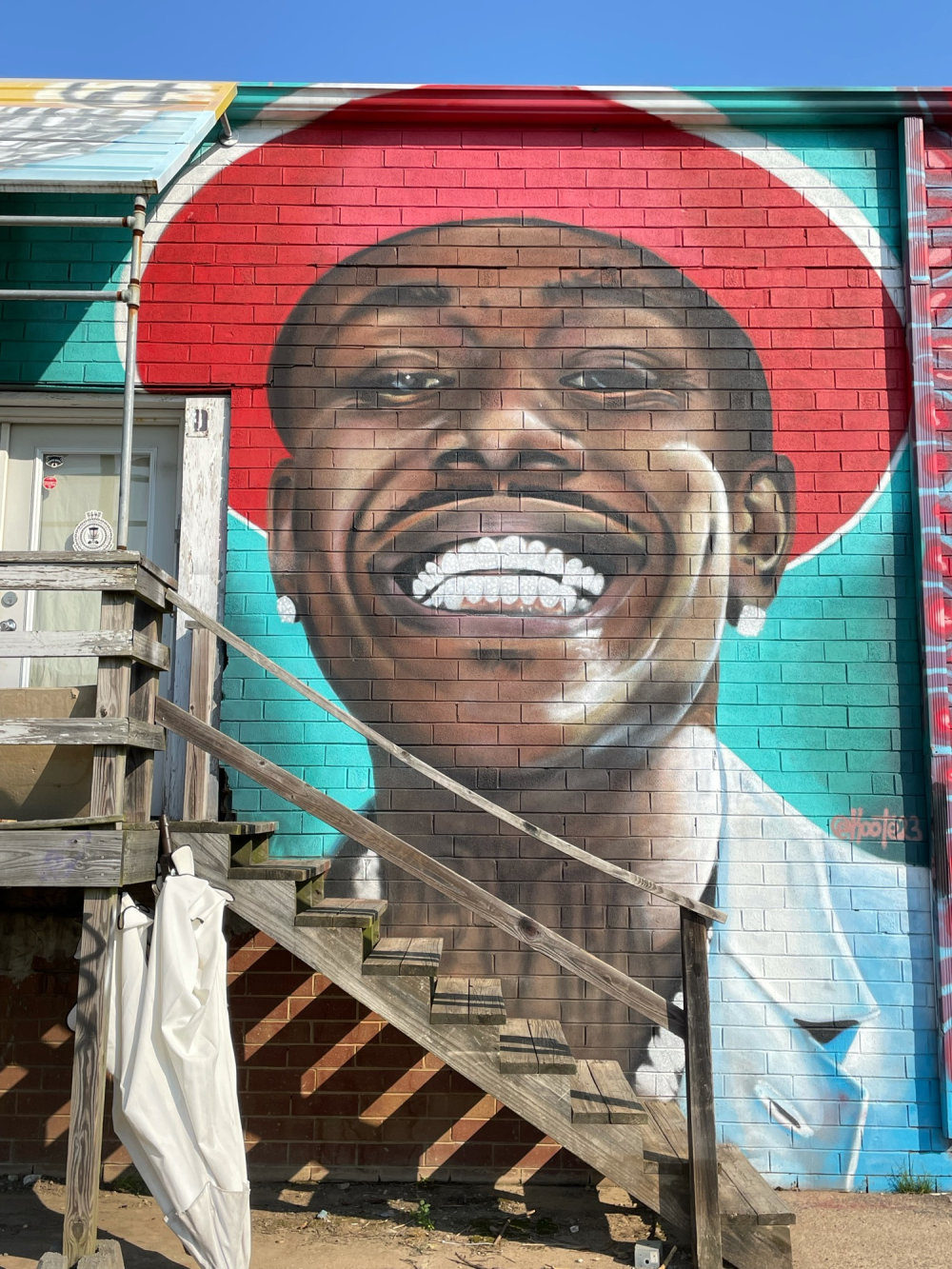 mural in Charlotte by artist Garrett Mallekoote. Tagged: Da Baby