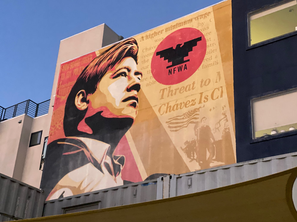 mural in San Francisco by artist Shepard Fairey.