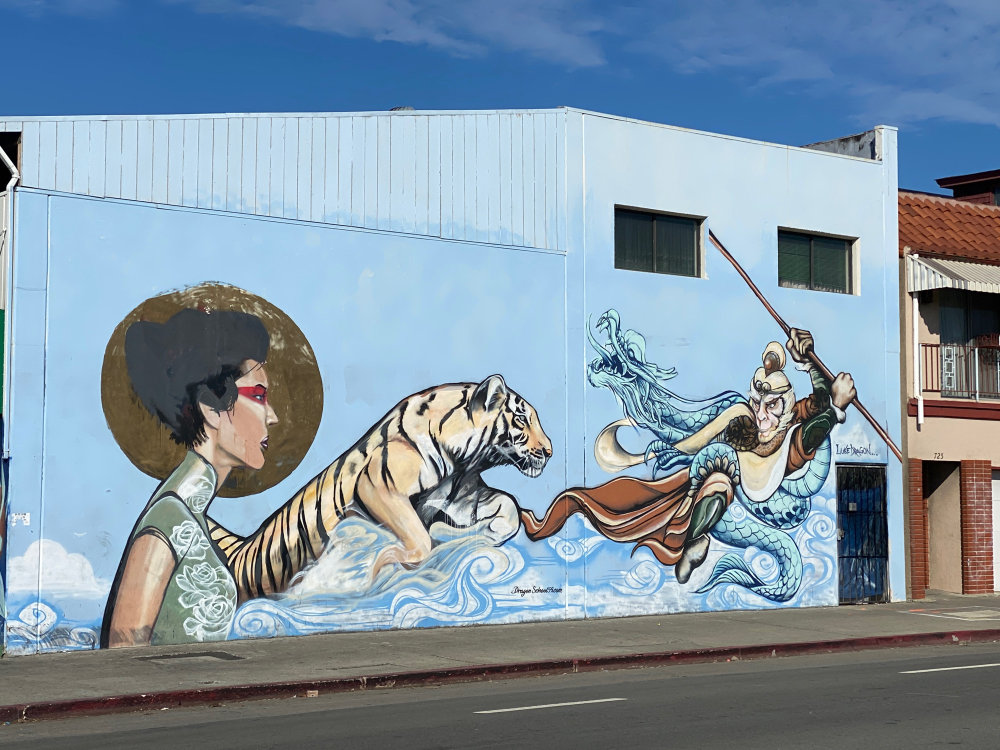 mural in Oakland by artist Luke Dragon 911.