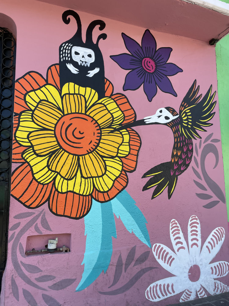 mural in Oaxaca de Juárez by artist unknown.