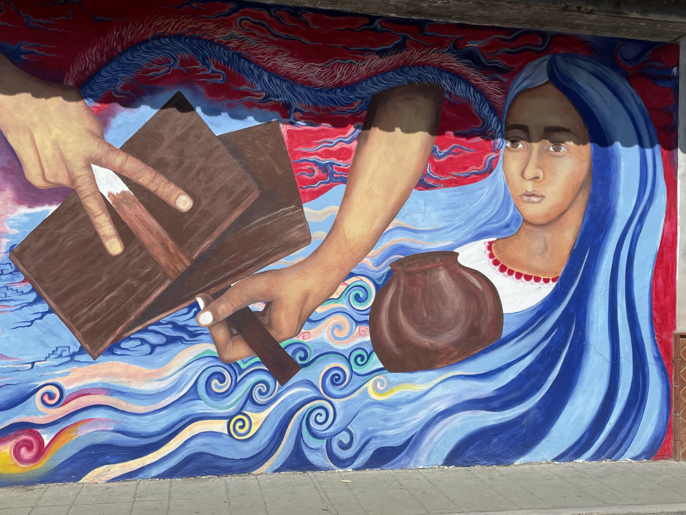 mural in Oaxaca de Juárez by artist unknown.