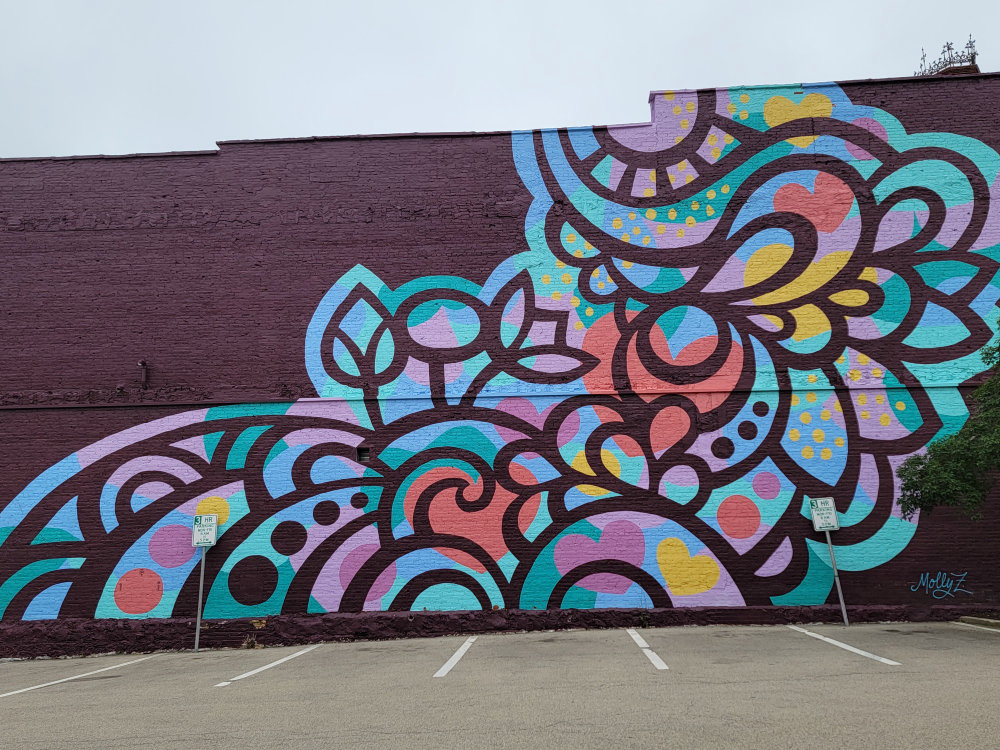 mural in Rockford by artist Molly Zakrajsek.