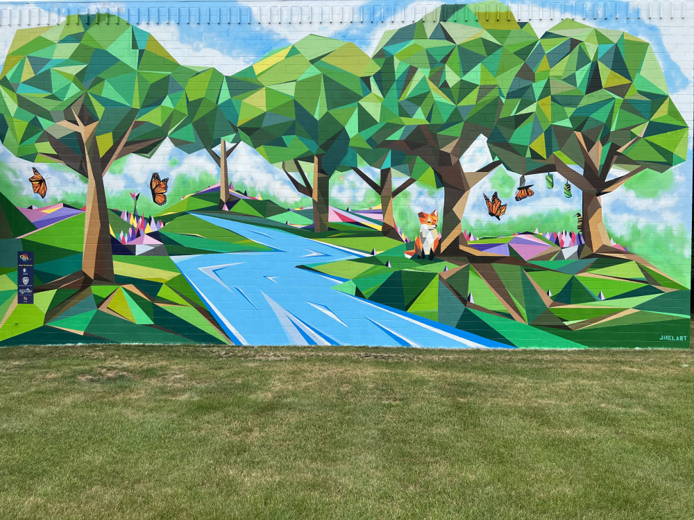 mural in Rockford by artist Jesse Melanson.