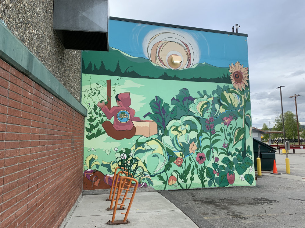 mural in Fairbanks by artist unknown.