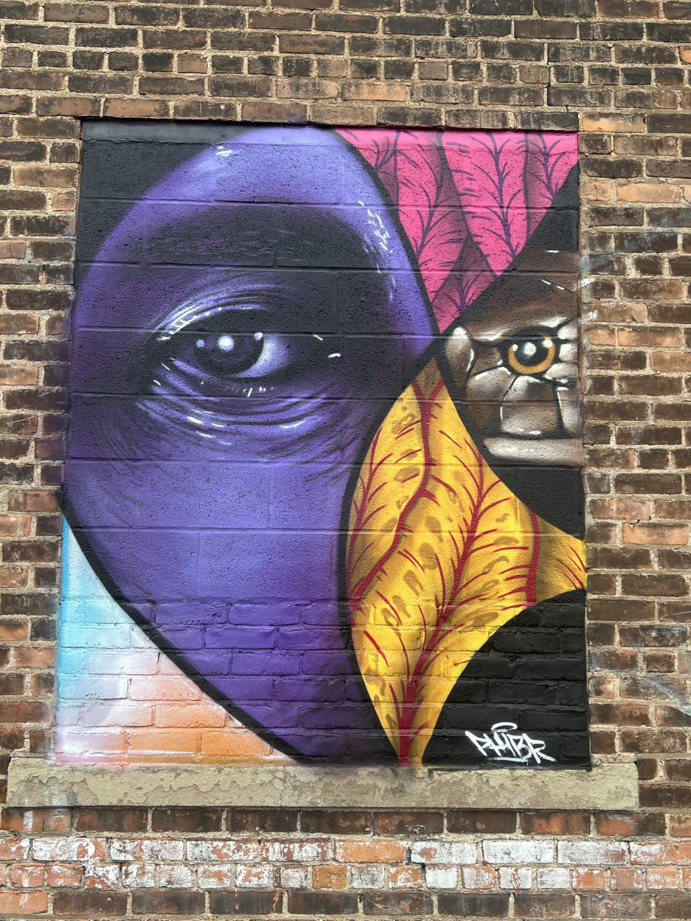 mural in Detroit by artist Phybr.