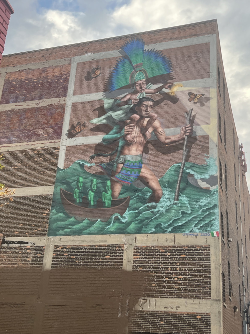 mural in Detroit by artist Peter Bernal.