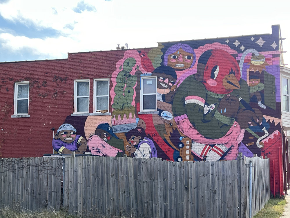 mural in Detroit by artist Sentrock.