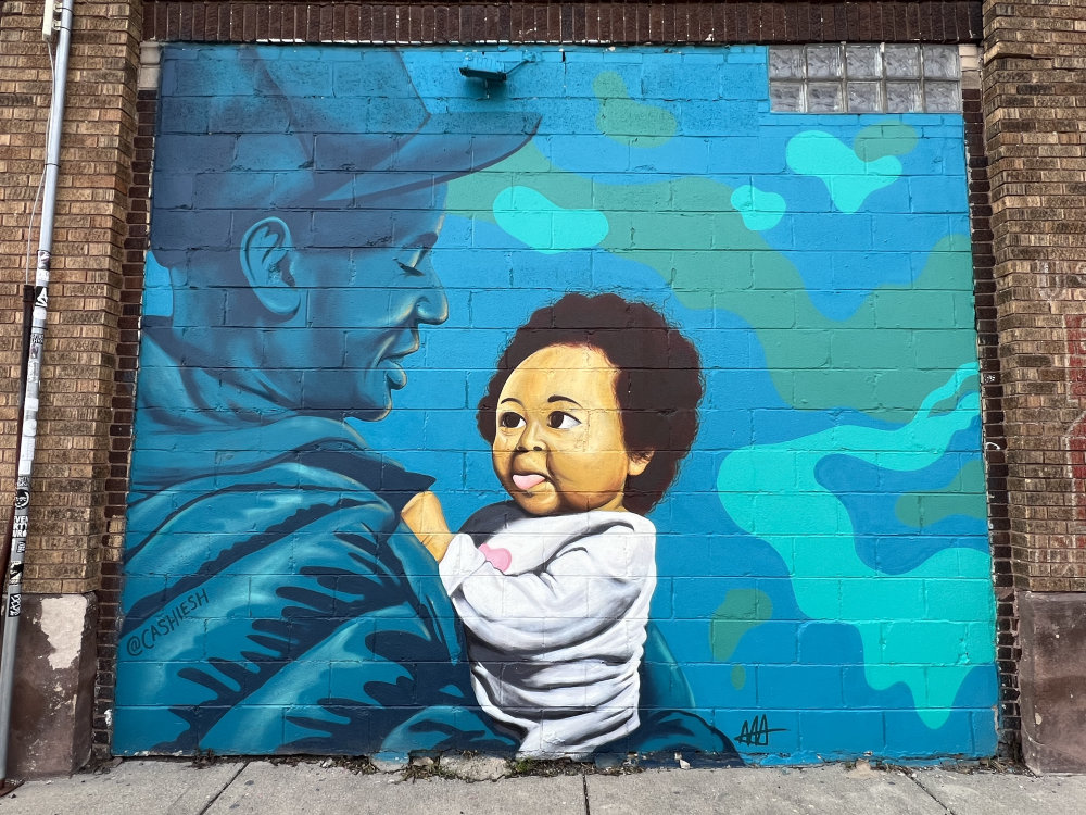 mural in Detroit by artist Joe Cazeno III.