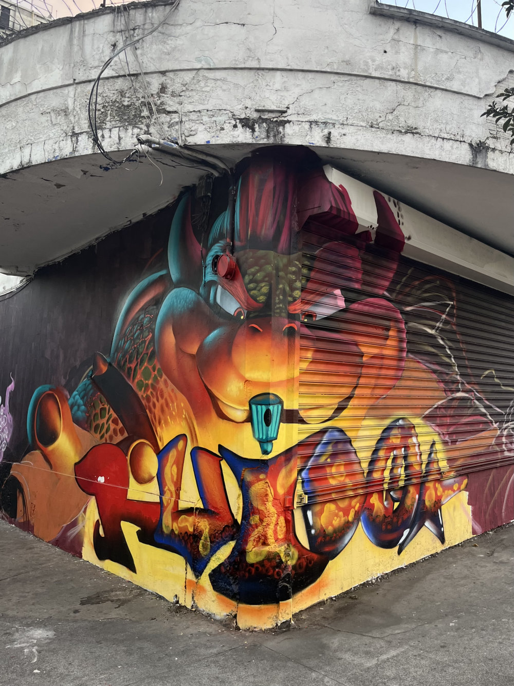 mural in Ciudad de Guatemala by artist Ruido.