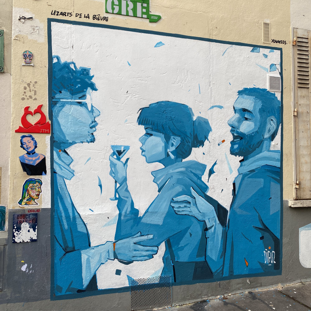 mural in Paris by artist Mr Difuz.