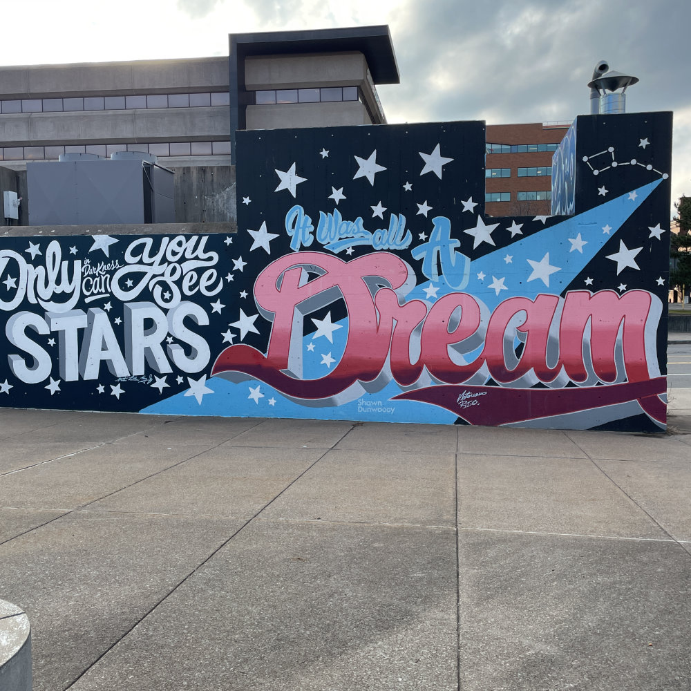 mural in Rochester by artist unknown.