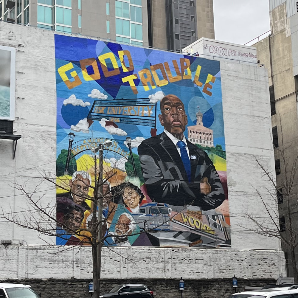 mural in Nashville by artist Michael McBride. Tagged: John Lewis