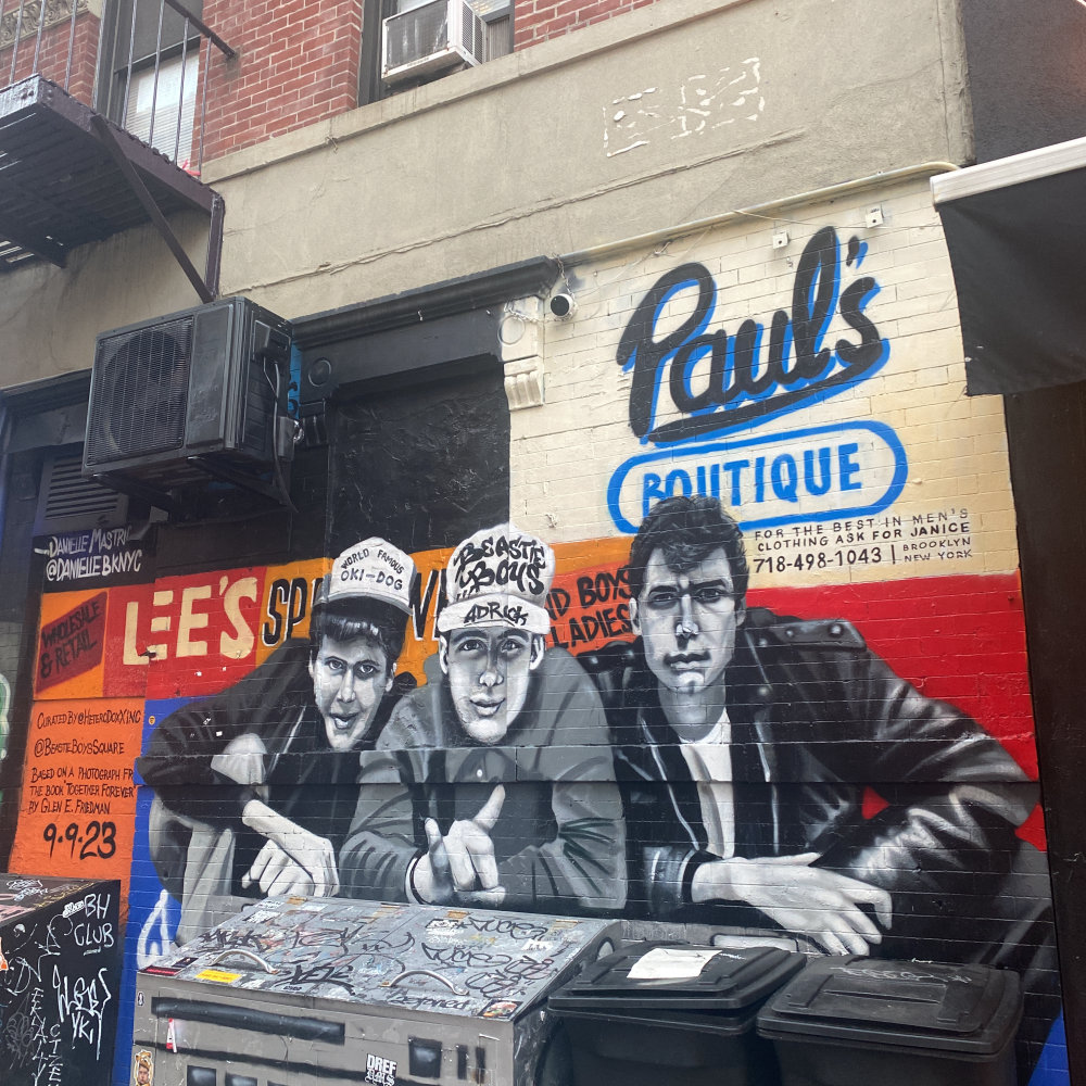 mural in New York by artist Danielle Mastrion. Tagged: Beastie Boys