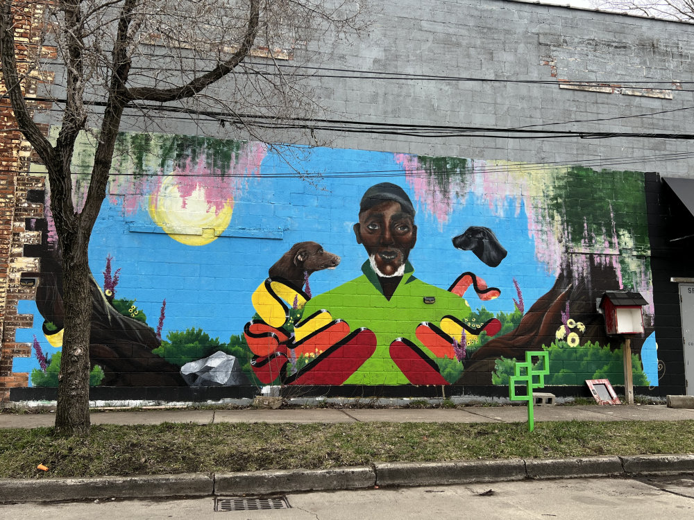 mural in Detroit by artist unknown.