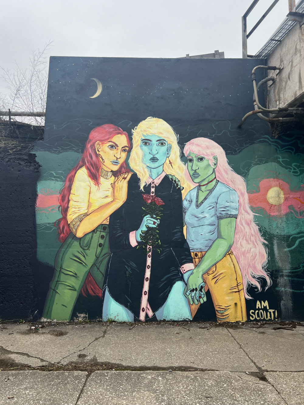 mural in Detroit by artist Allison Marie Scout.