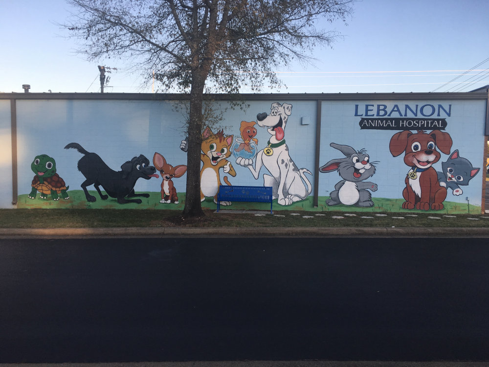 mural in Lebanon by artist Bob Gregory.