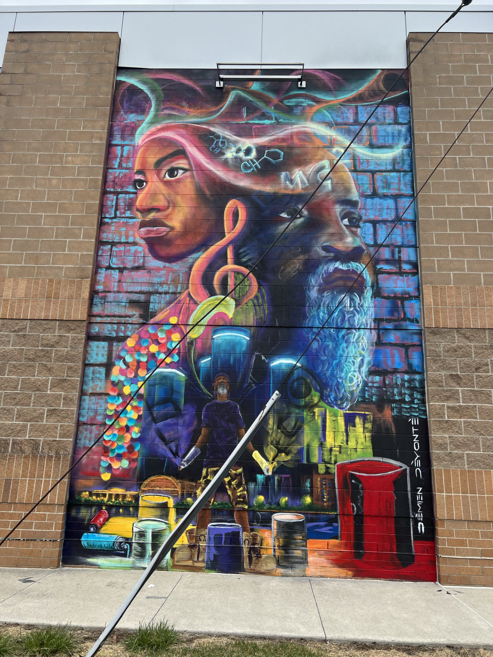 mural in Detroit by artist unknown.