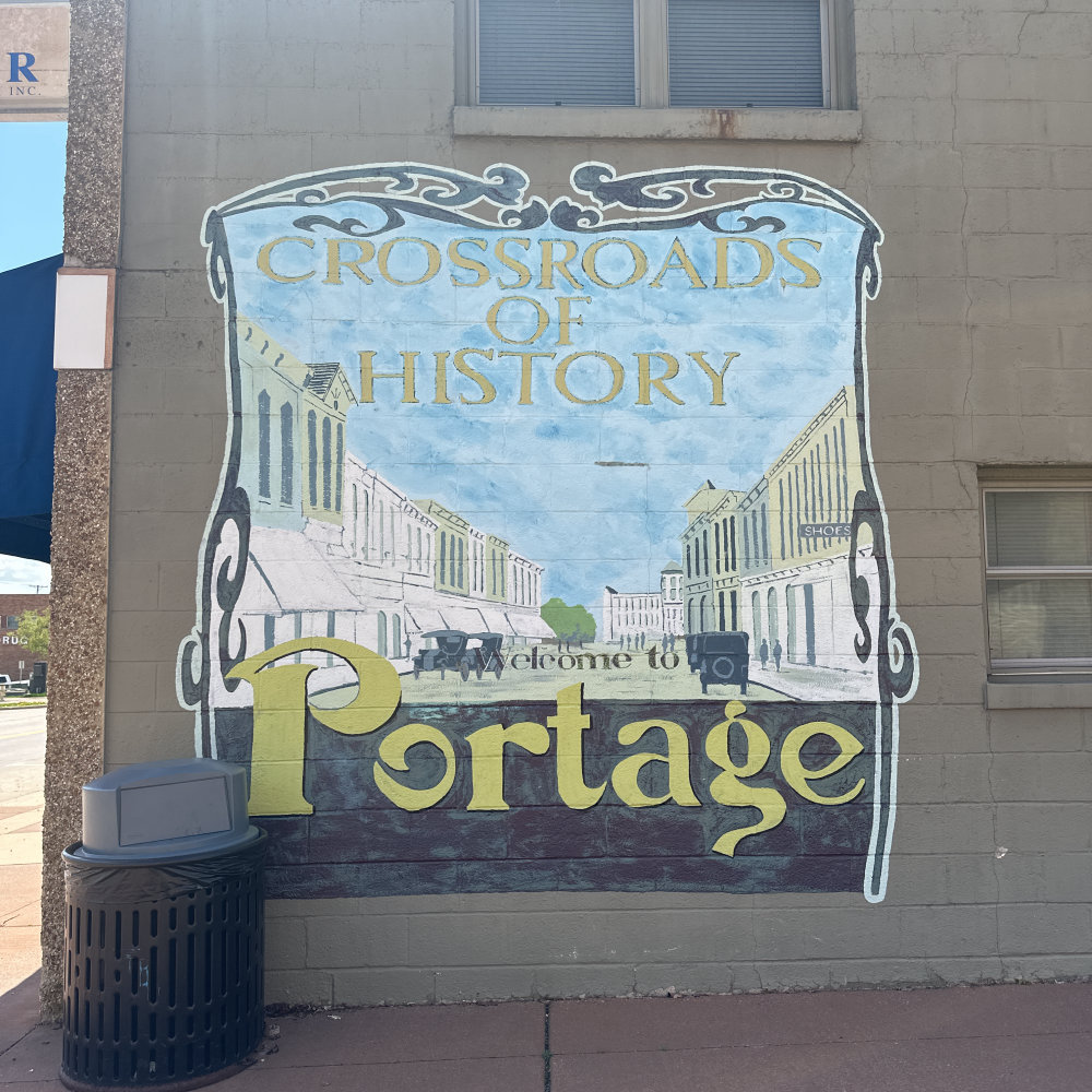 mural in Portage by artist unknown.