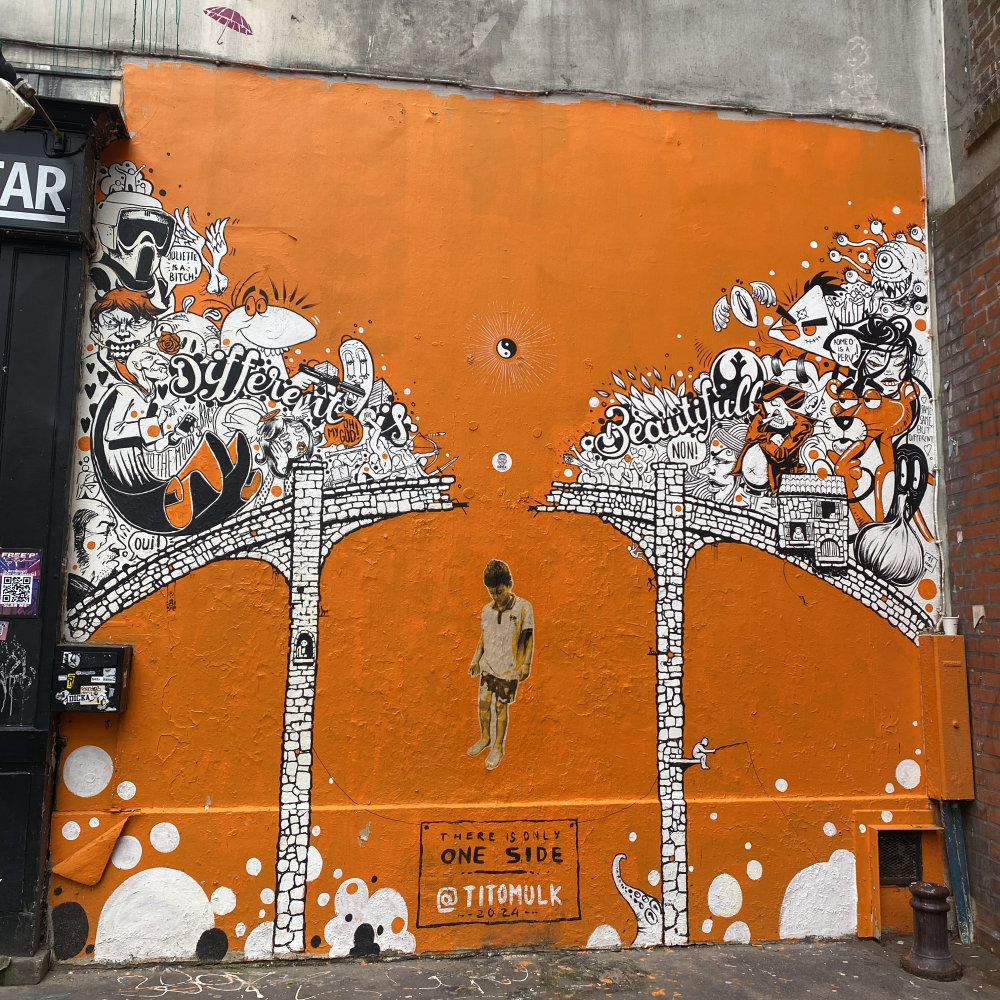 mural in Paris by artist Tito & Mulk.