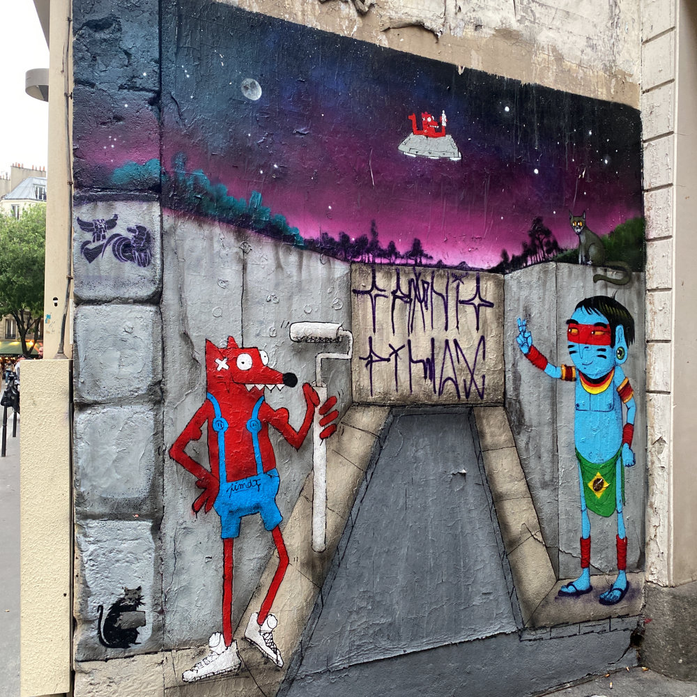 mural in Paris by artist Cranio Artes.