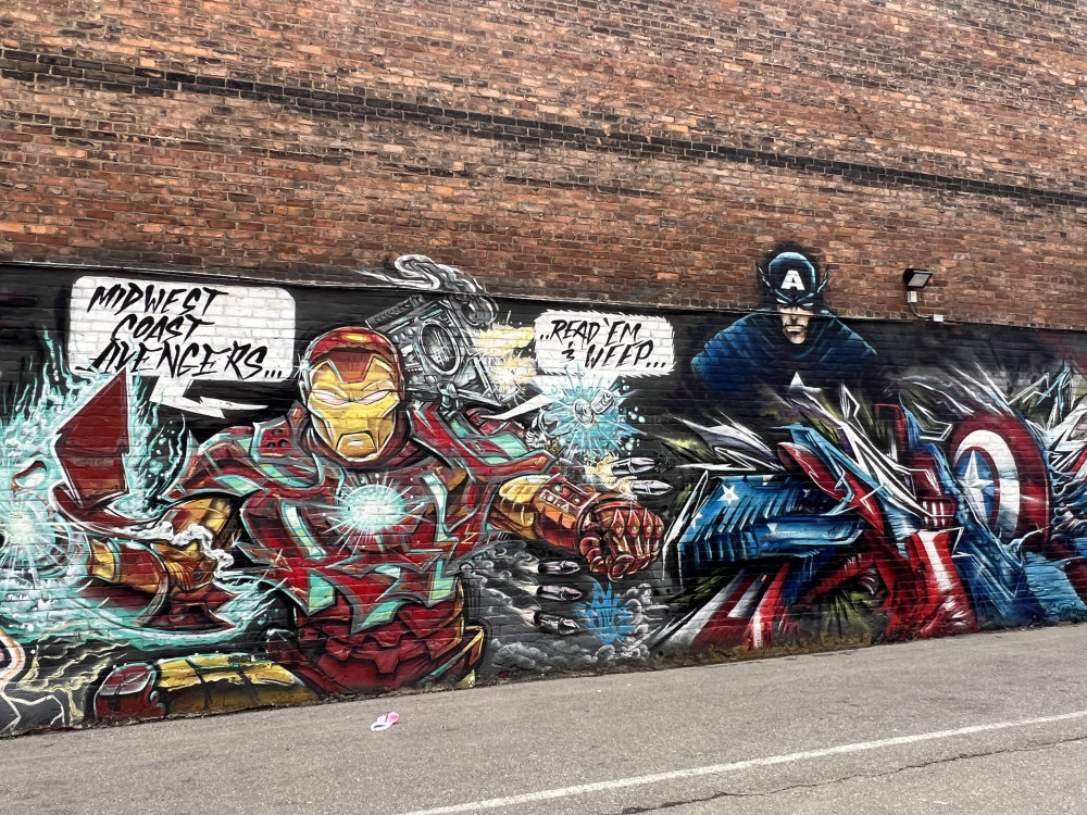 mural in Detroit by artist unknown.