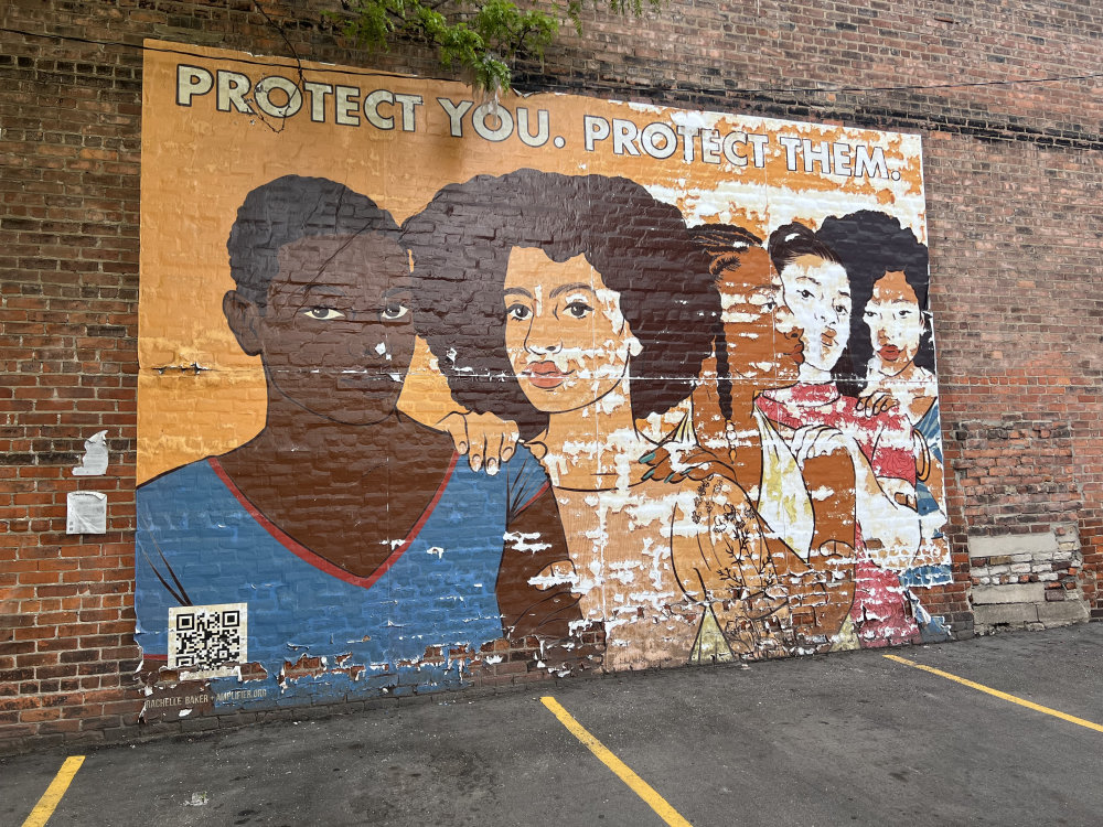 mural in Detroit by artist unknown.