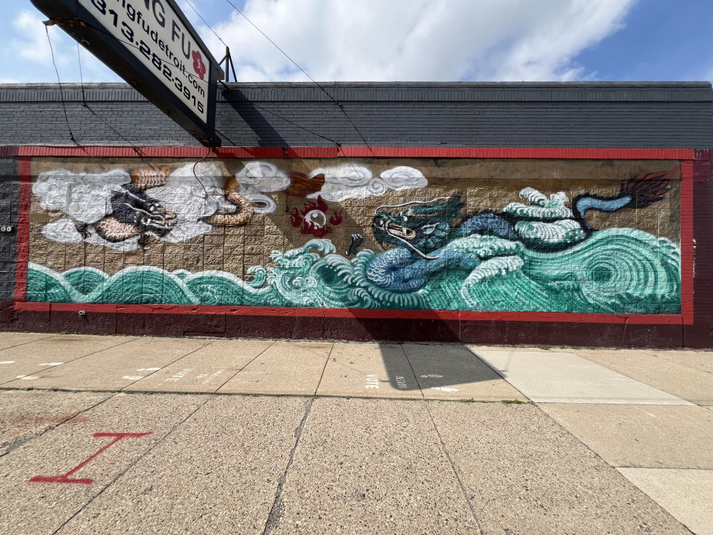 mural in Detroit by artist unknown.