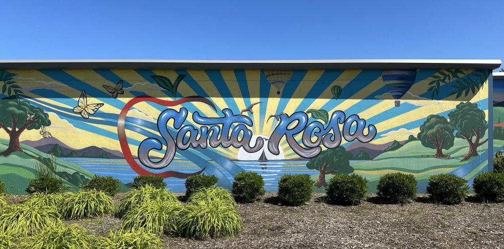 mural in Santa Rosa by artist unknown.