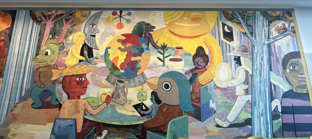 mural in Millbrae by artist unknown.