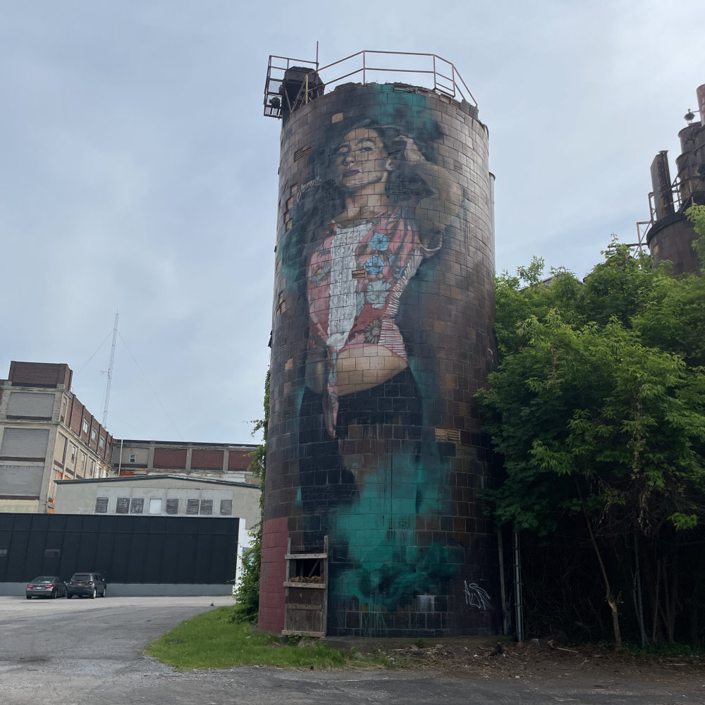 mural in Rochester by artist unknown.