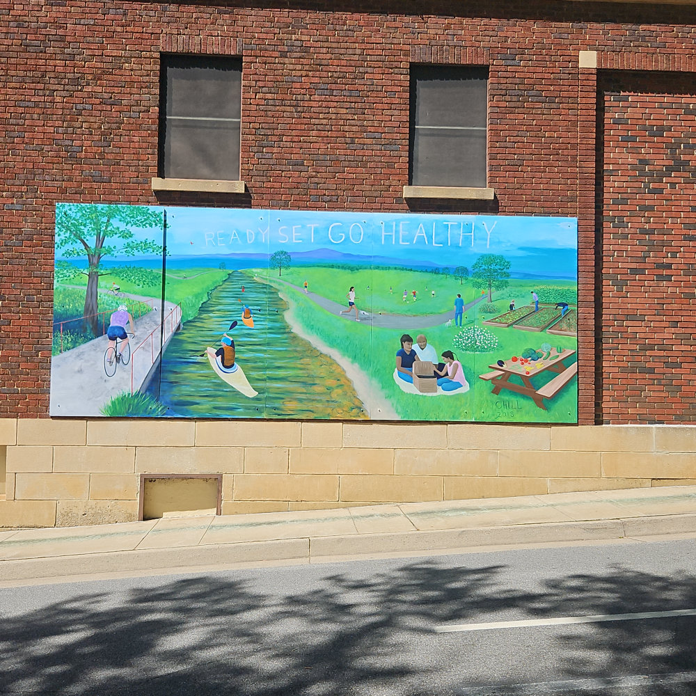 mural in Martinsville by artist unknown.