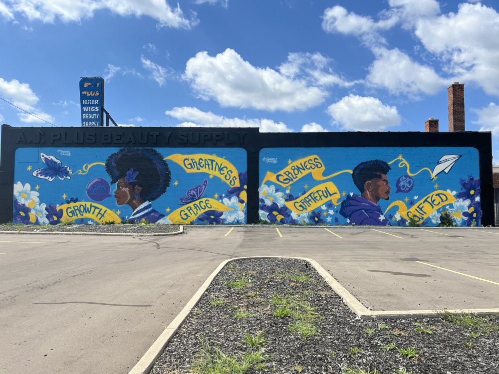 mural in Detroit by artist unknown.